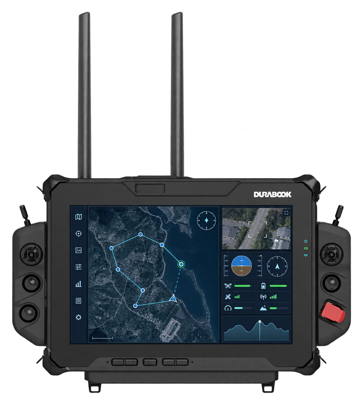 GC-R10S front view with mission dashboard
