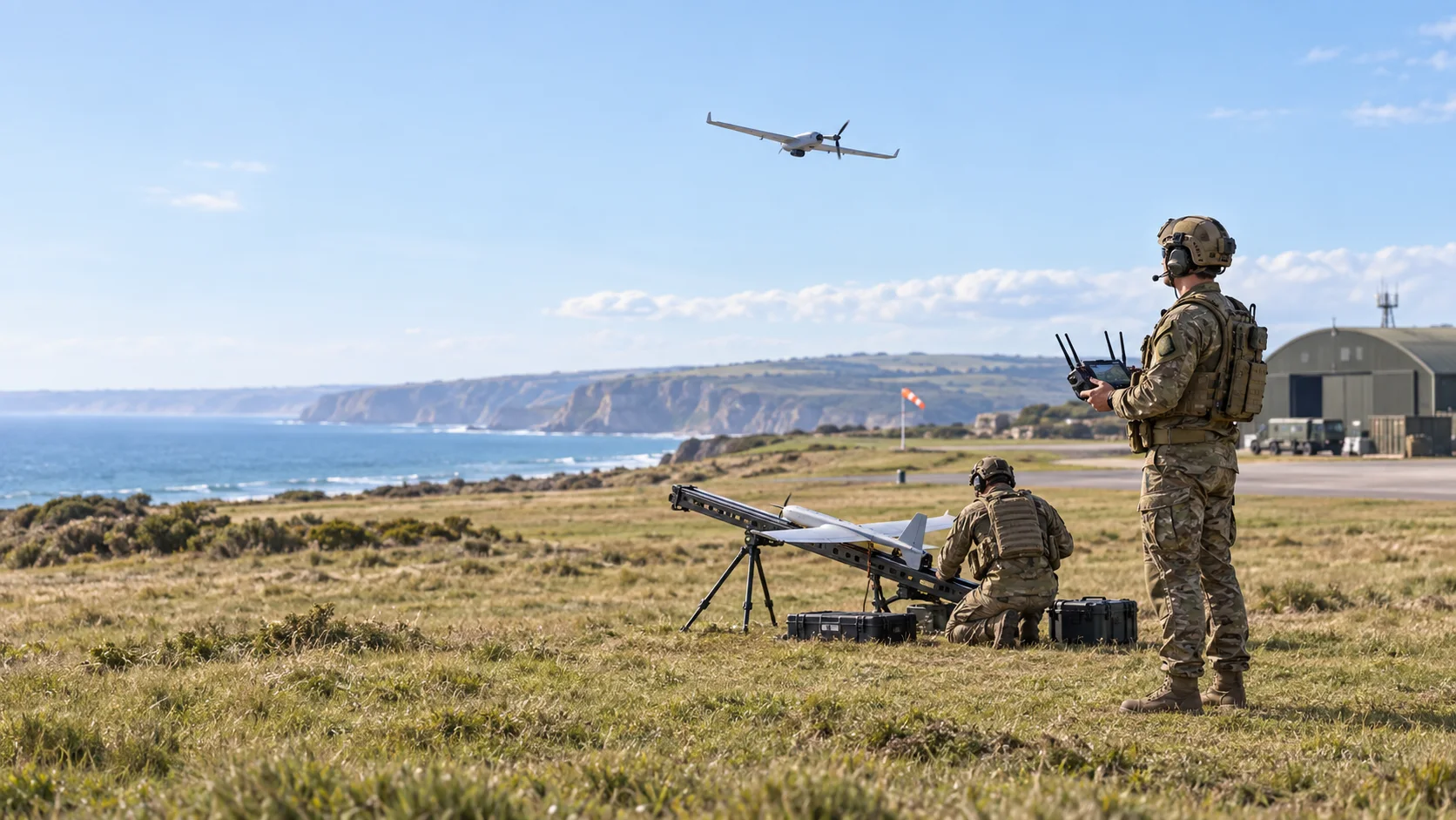 Illustrative air military operation using a Durabook controller