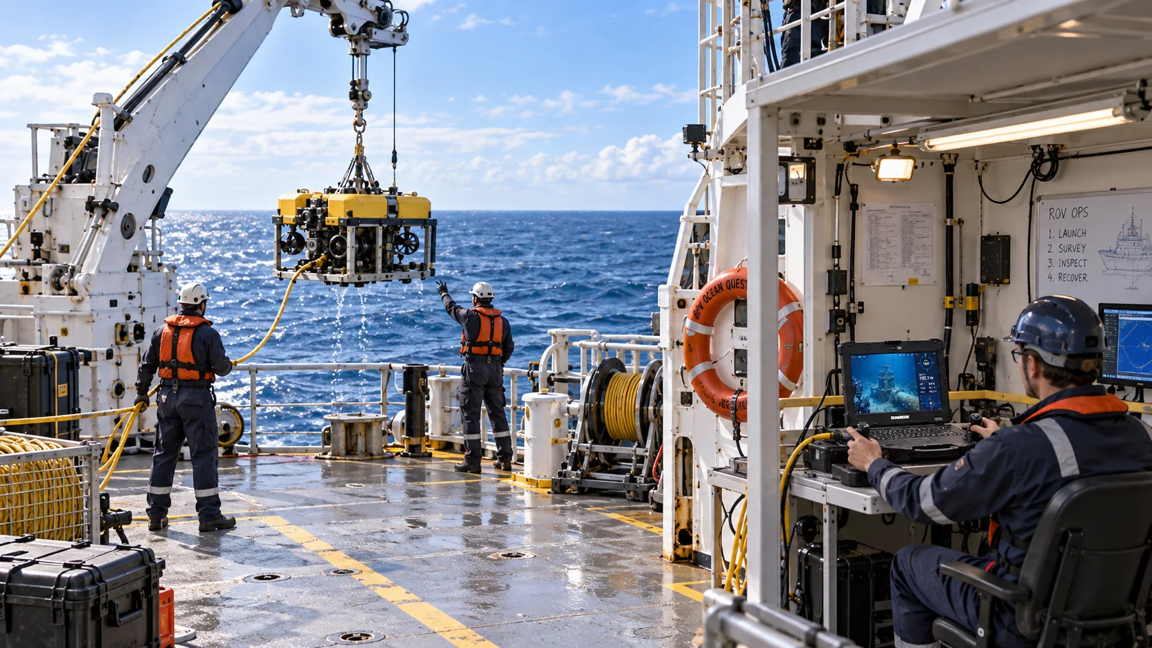 Illustrative maritime operation using a GC-Z14I with throttle and joystick controls